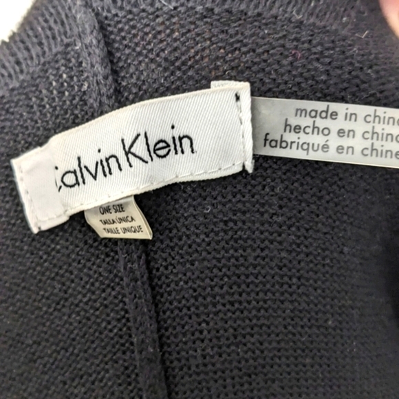 Calvin Klein poncho shawl color block One Size - Picture 2 of 5